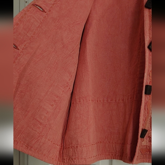 Vintage-Inspired Quilted Pink Patchwork Sweater Jacket - Picture 5 of 6